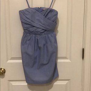 Blue strapless dress